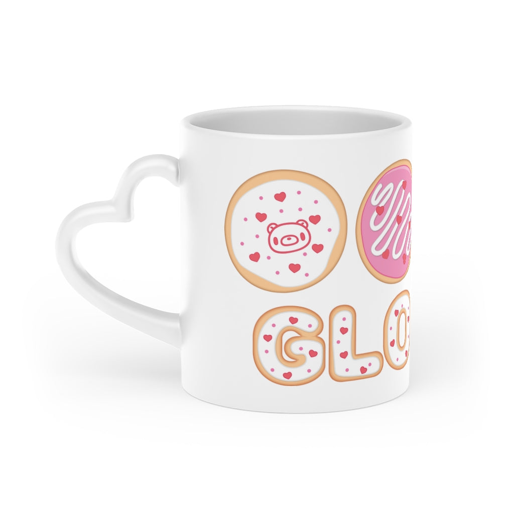 Gloomy Valentine's Sugar Cookie - Heart Shaped Mug