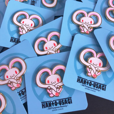 Hanyo usagi enamel pin. All Purpose Rabbit / Bunny enamel pin.