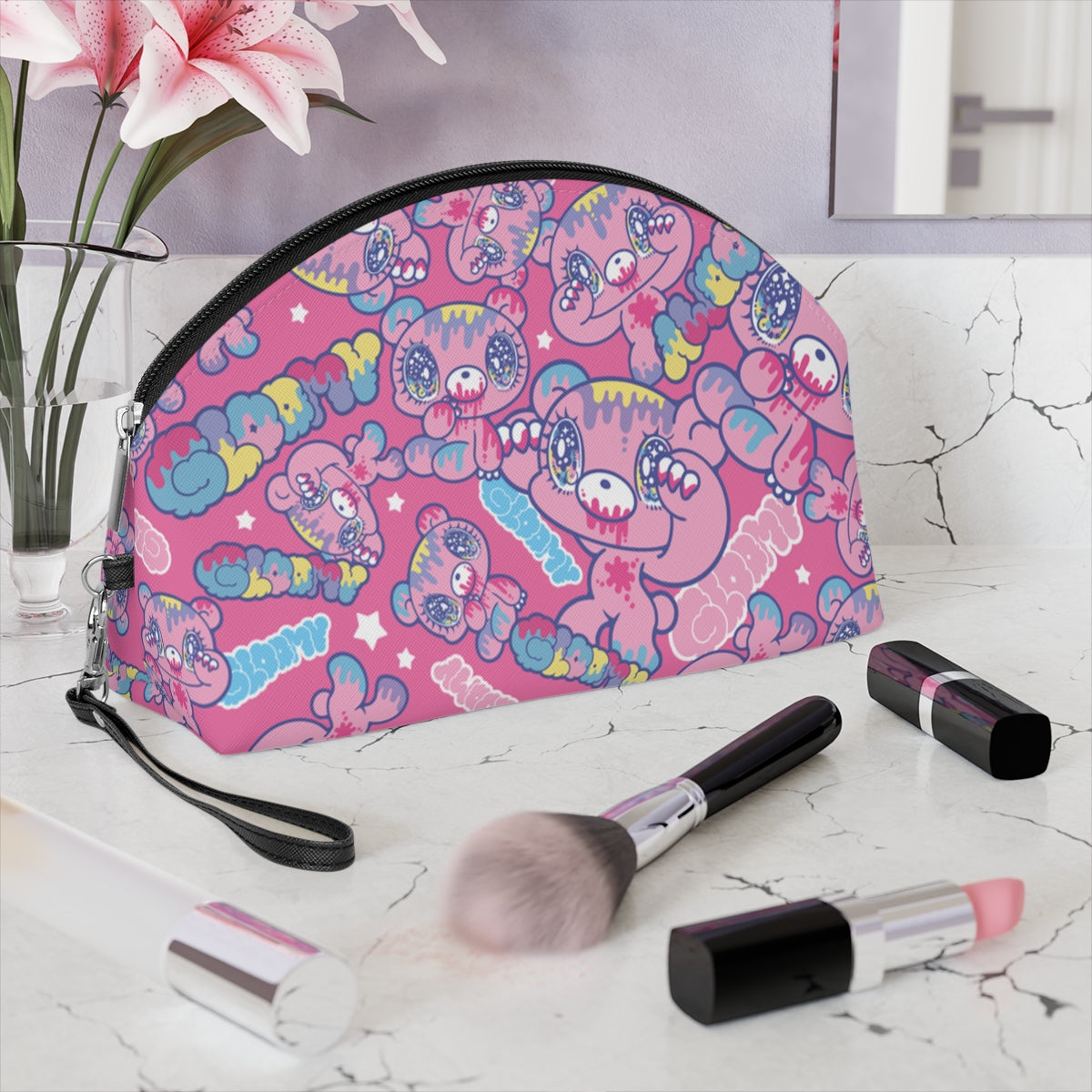 YURIE SEKIYA x GLOOMY BEAR ⭐️ PINK GLOOMY MANIA Makeup Bag