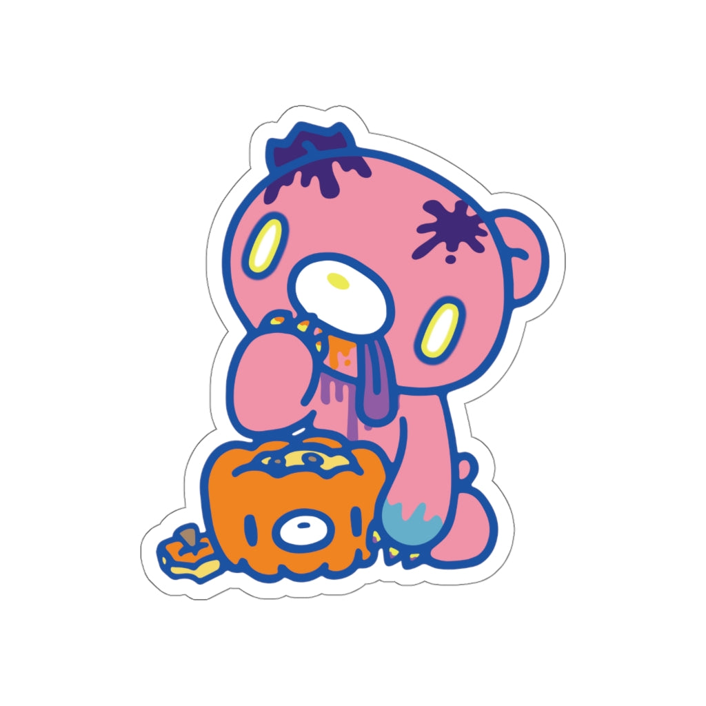 Pumpkin Zombie Gloomy Bear - Die Cut Sticker