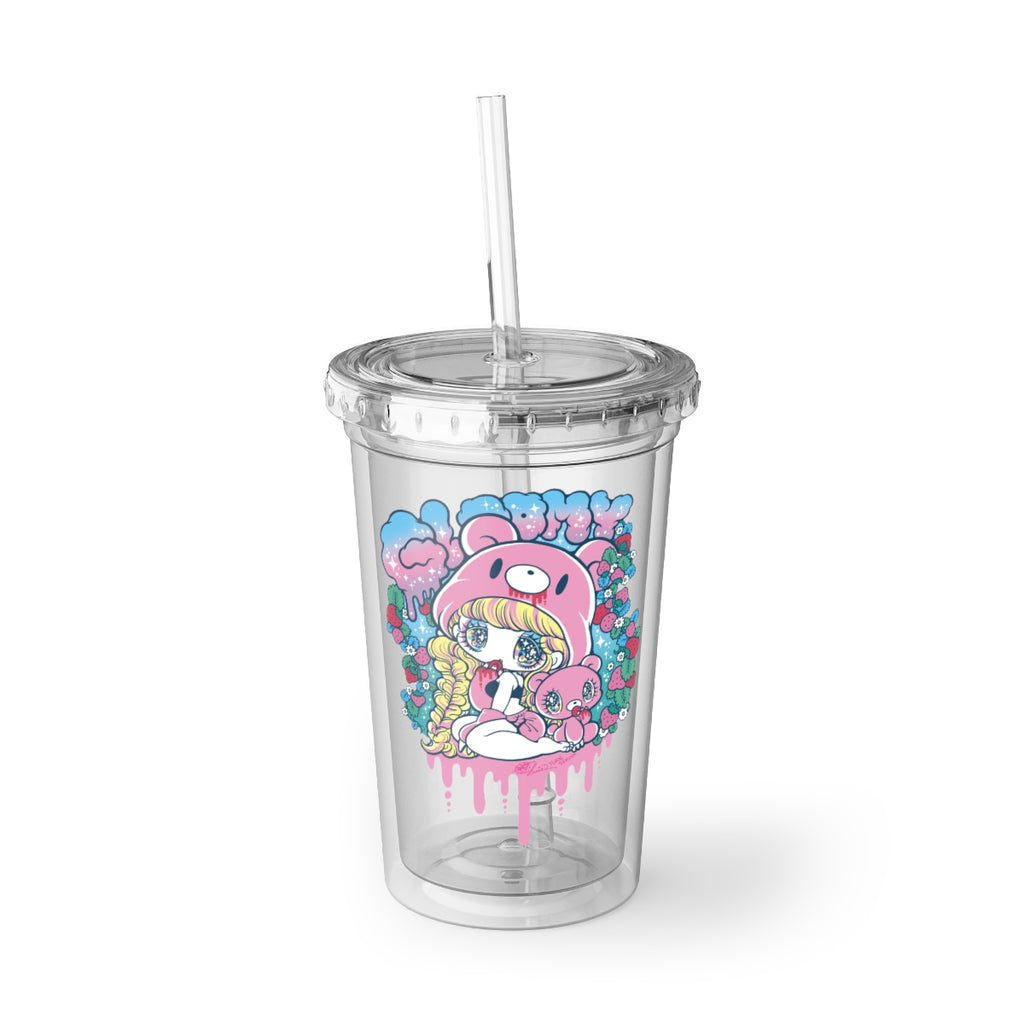 YURIE SEKIYA x GLOOMY BEAR ⭐️ GLOOMY-GIRL STRAWBERRY Acrylic Cup