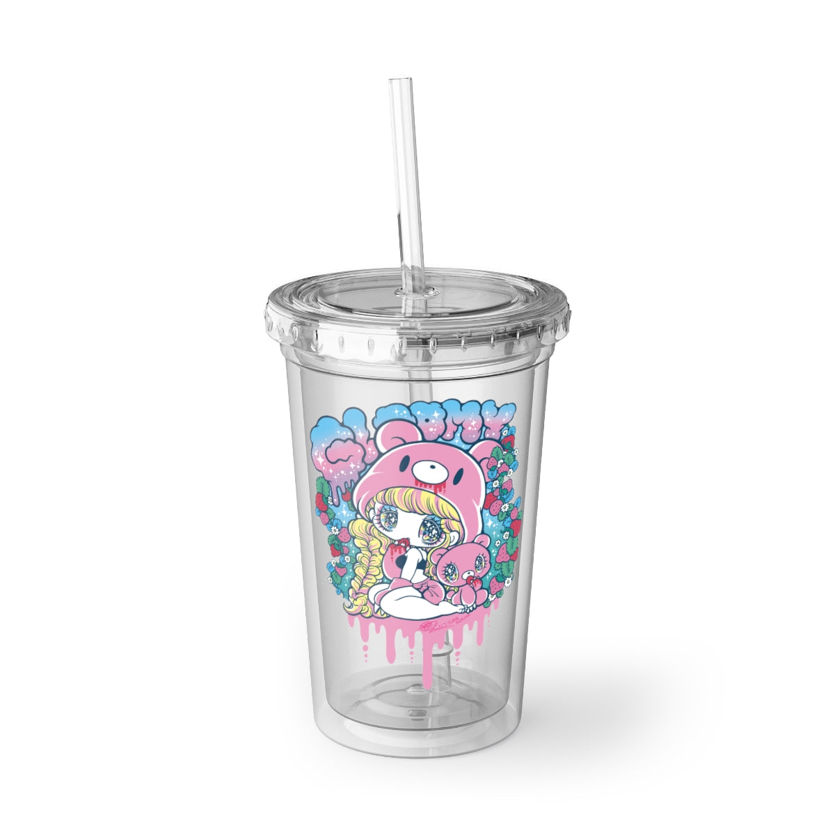 YURIE SEKIYA x GLOOMY BEAR ⭐️ GLOOMY-GIRL STRAWBERRY Acrylic Cup
