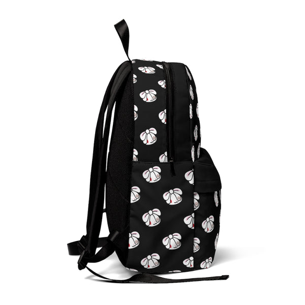 Women Oat Little Black Bunny Print Backpack