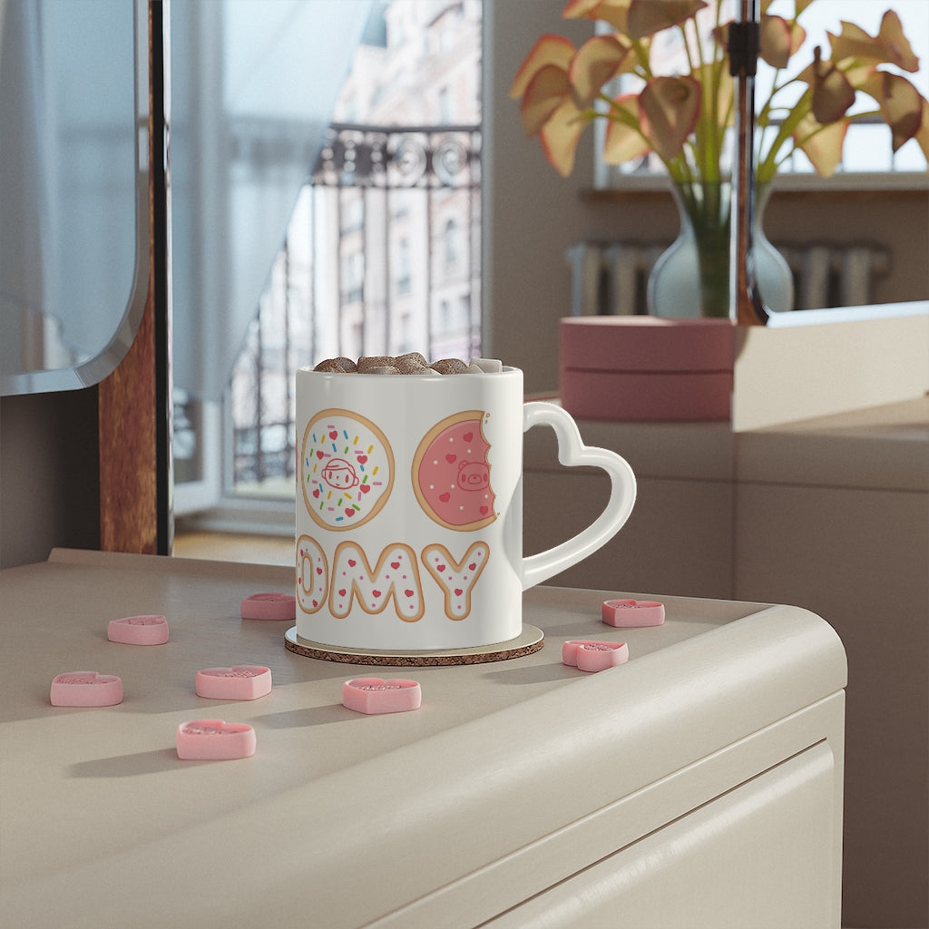 Gloomy Valentine's Sugar Cookie - Heart Shaped Mug