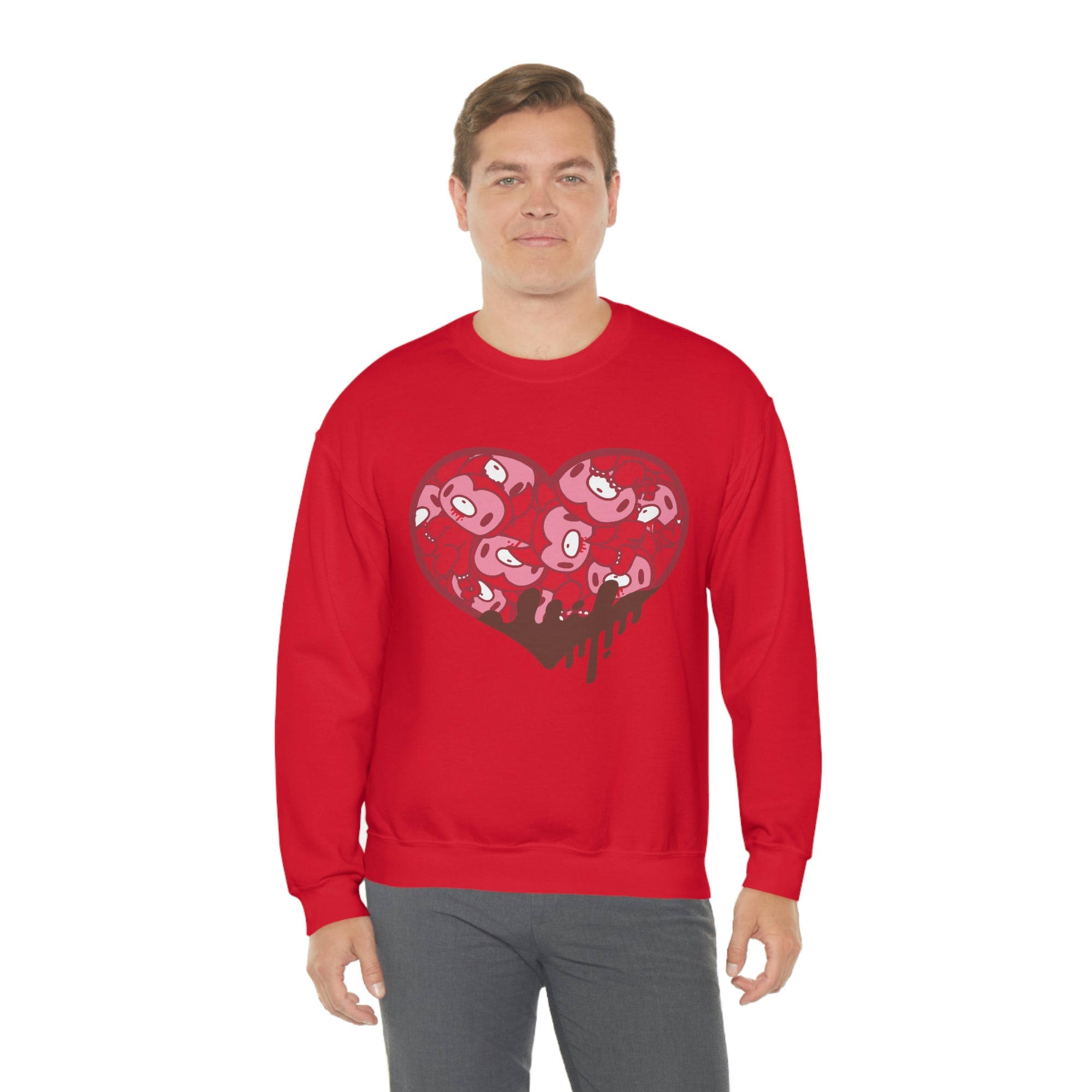 Valentine's Day Gloomy Chocolate Heart -  Crewneck Sweatshirt