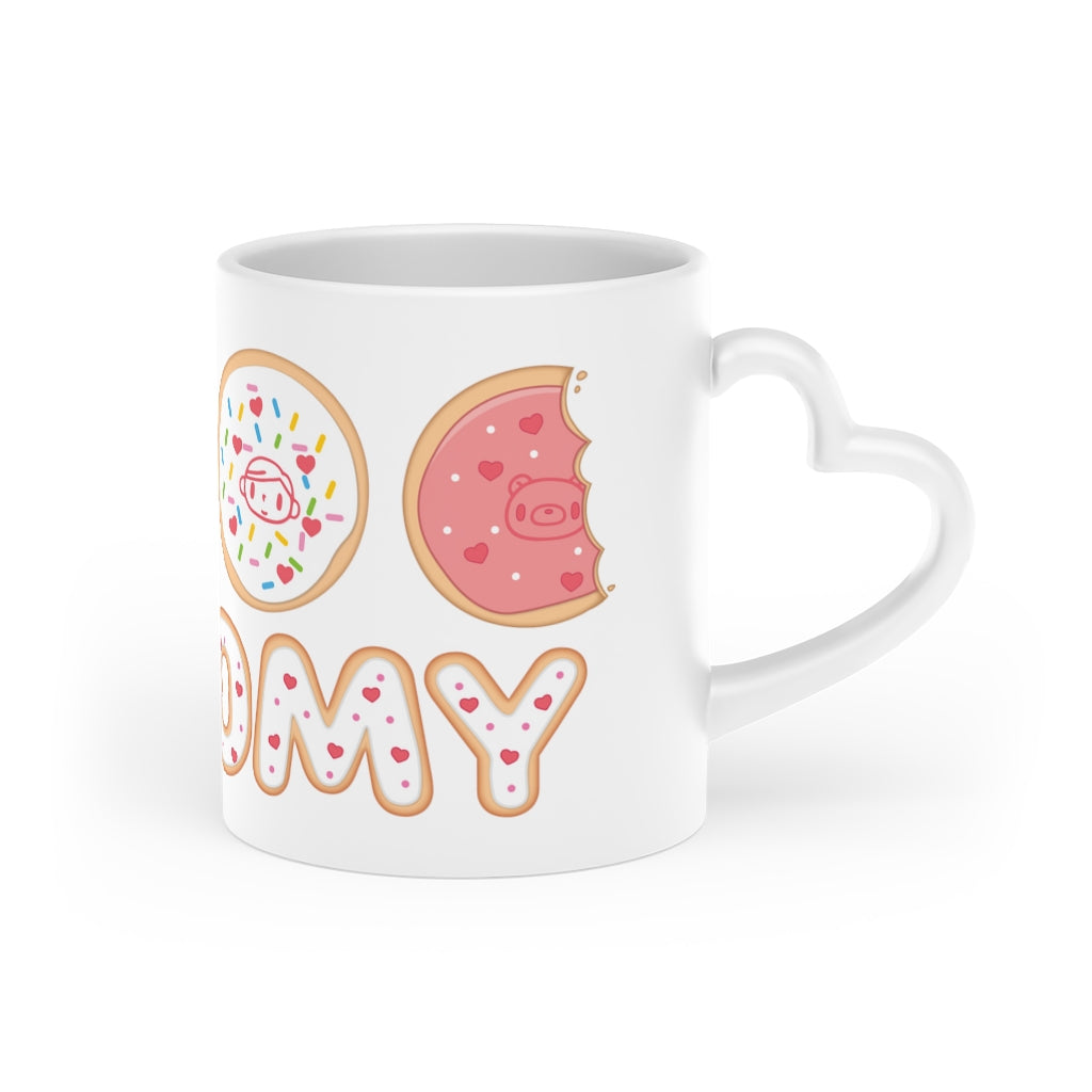 Gloomy Valentine's Sugar Cookie - Heart Shaped Mug