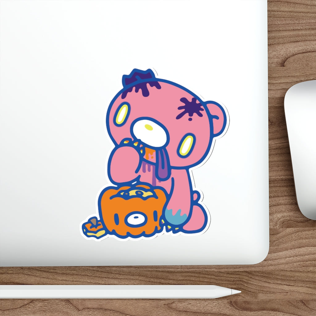 Pumpkin Zombie Gloomy Bear - Die Cut Sticker