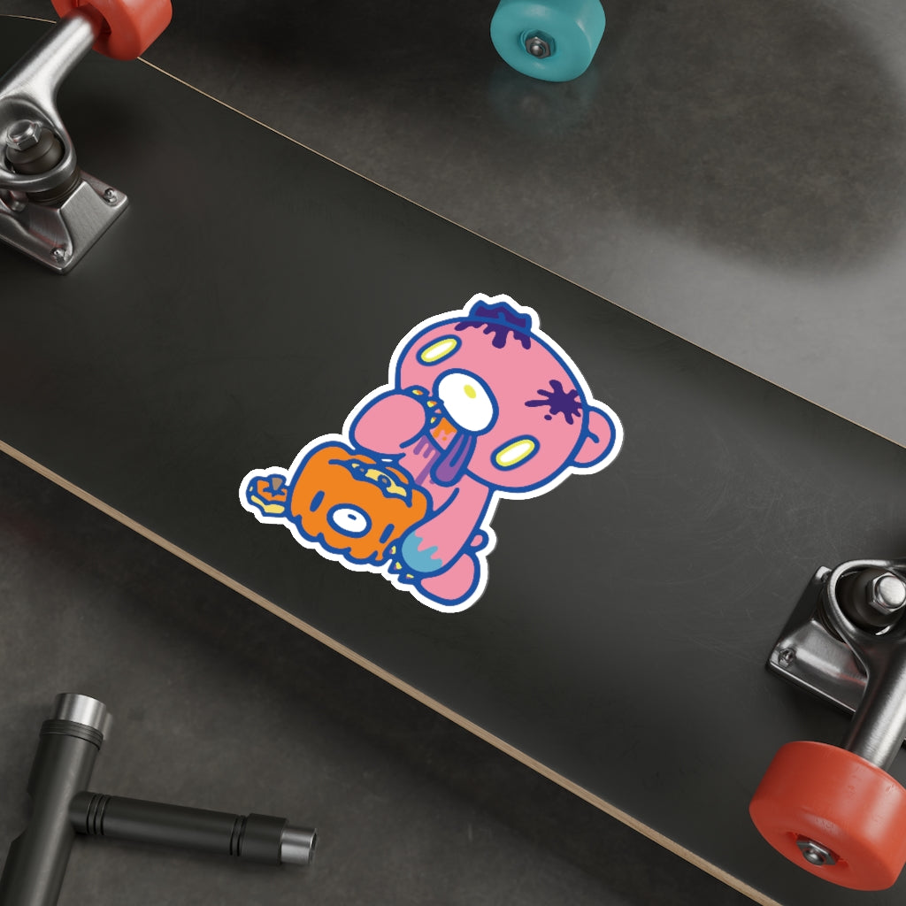 Pumpkin Zombie Gloomy Bear - Die Cut Sticker