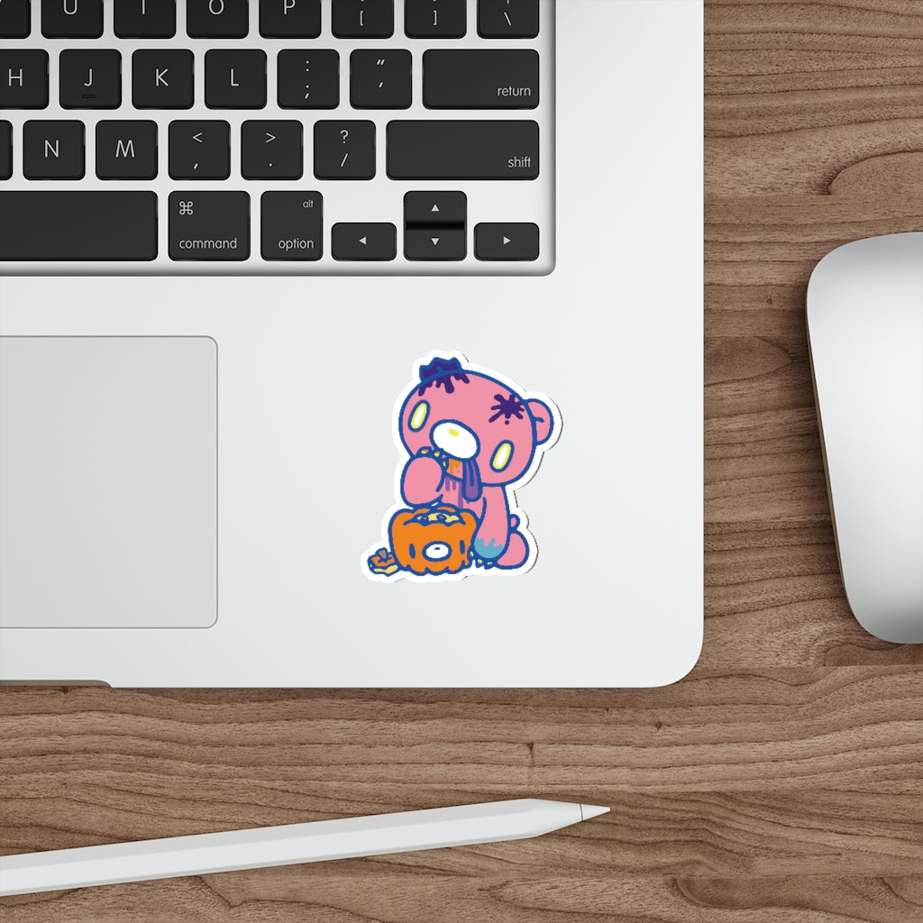 Pumpkin Zombie Gloomy Bear - Die Cut Sticker